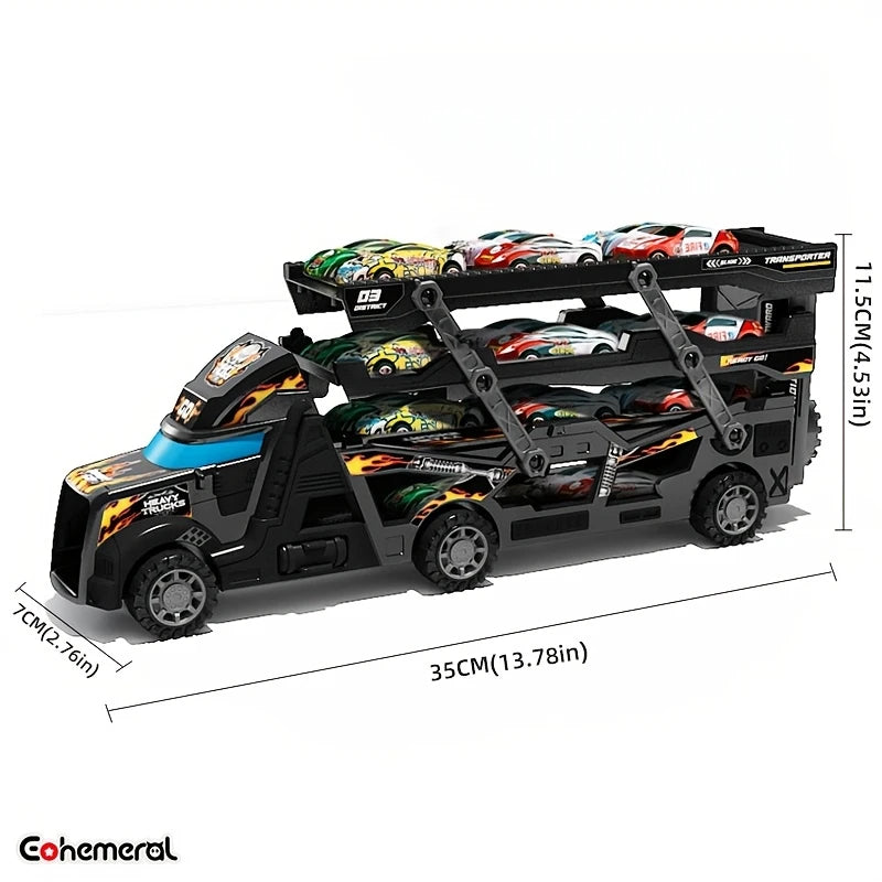 Transforming Truck Toy with Launcher Track | Delivery: 7 to 10 business days | Limited stocks available | Hurry before Sold Out
