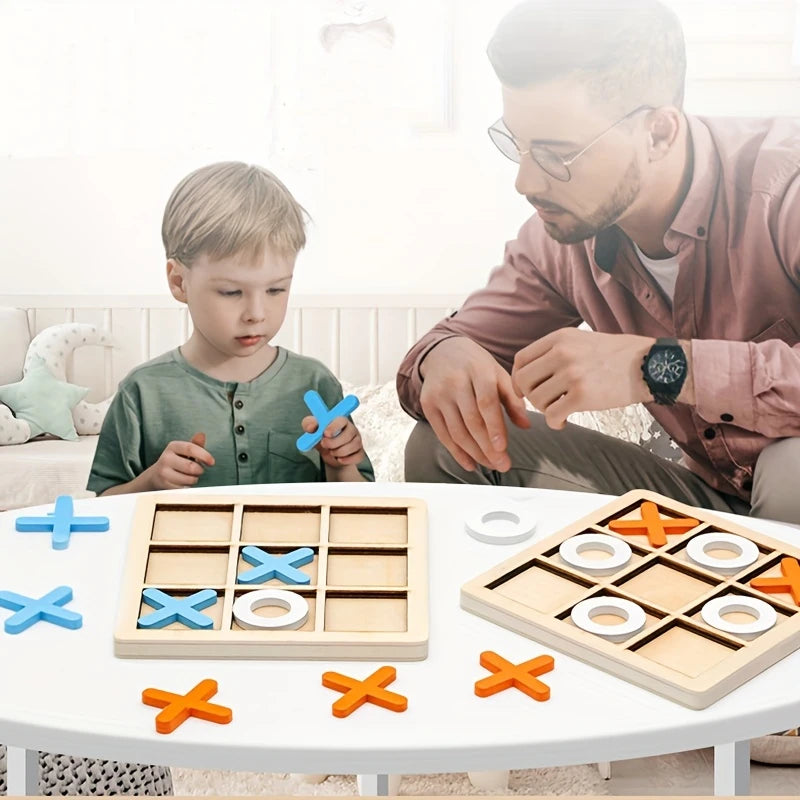Wooden XO Well Shaped Chess For Children's Puzzle | Delivery: 7 to 10 business days | Limited stocks available | Hurry before Sold Out
