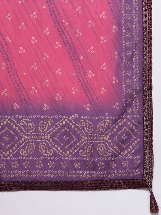 Floral Kurta with Trousers & With Dupatta-KYAMSTORE