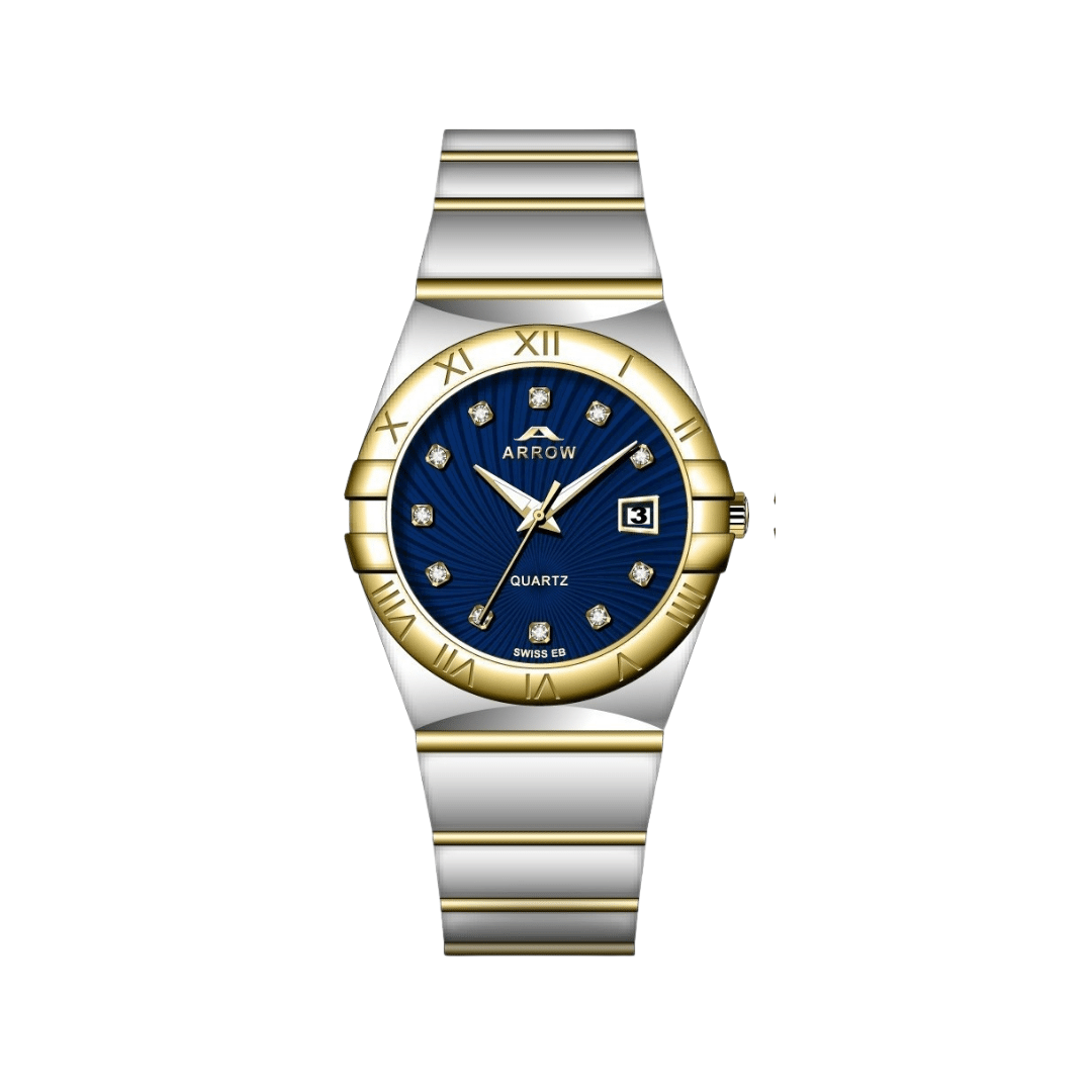 Arrow Luxury Men’s Analog Display With Date | Stainless Steel Strap | With Color Variations (5908)-KYAMSTORE