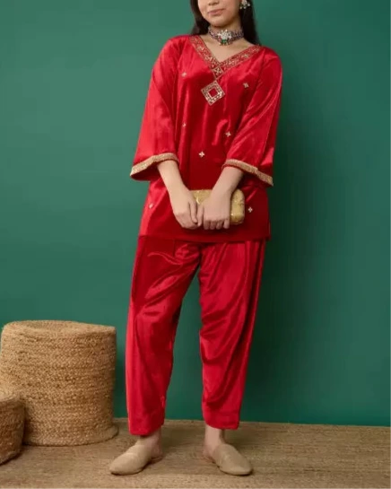 Girls Festive & Party Kurta and Pyjama Set-KYAMSTORE