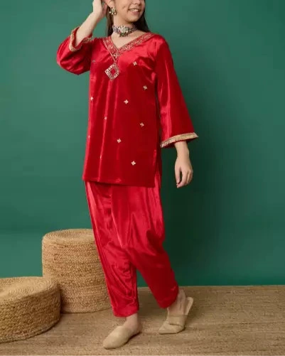 Girls Festive & Party Kurta and Pyjama Set-KYAMSTORE