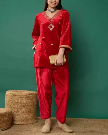 Girls Festive & Party Kurta and Pyjama Set-KYAMSTORE