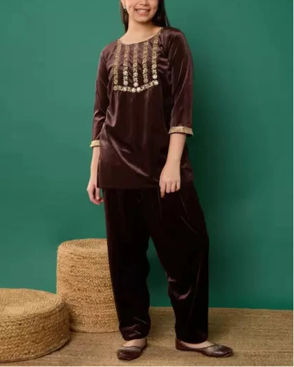 Girls Festive & Party Kurta and Pyjama Set-KYAMSTORE