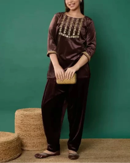 Girls Festive & Party Kurta and Pyjama Set-KYAMSTORE