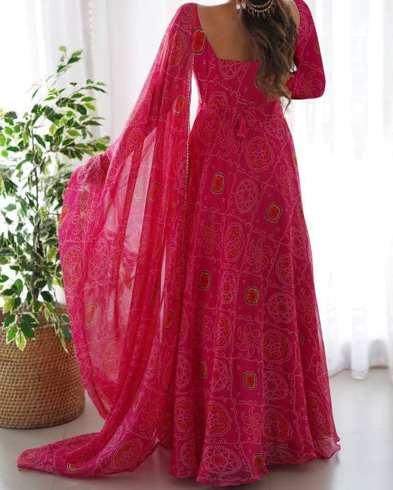 Women Georgette Dupatta Set-KYAMSTORE