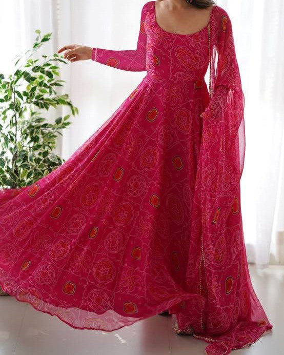 Women Georgette Dupatta Set-KYAMSTORE