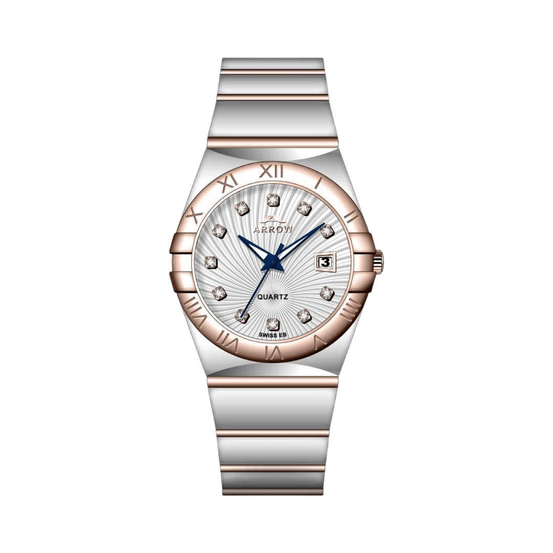 Arrow Luxury Men’s Analog Display With Date | Stainless Steel Strap | With Color Variations (5908)-KYAMSTORE