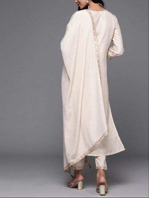 Women Ethnic Motifs Regular Kurta with Trousers & Dupatt-KYAMSTORE