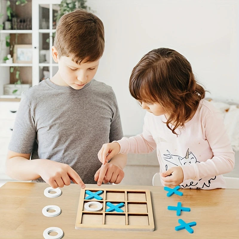 Wooden XO Well Shaped Chess For Children's Puzzle | Delivery: 7 to 10 business days | Limited stocks available | Hurry before Sold Out