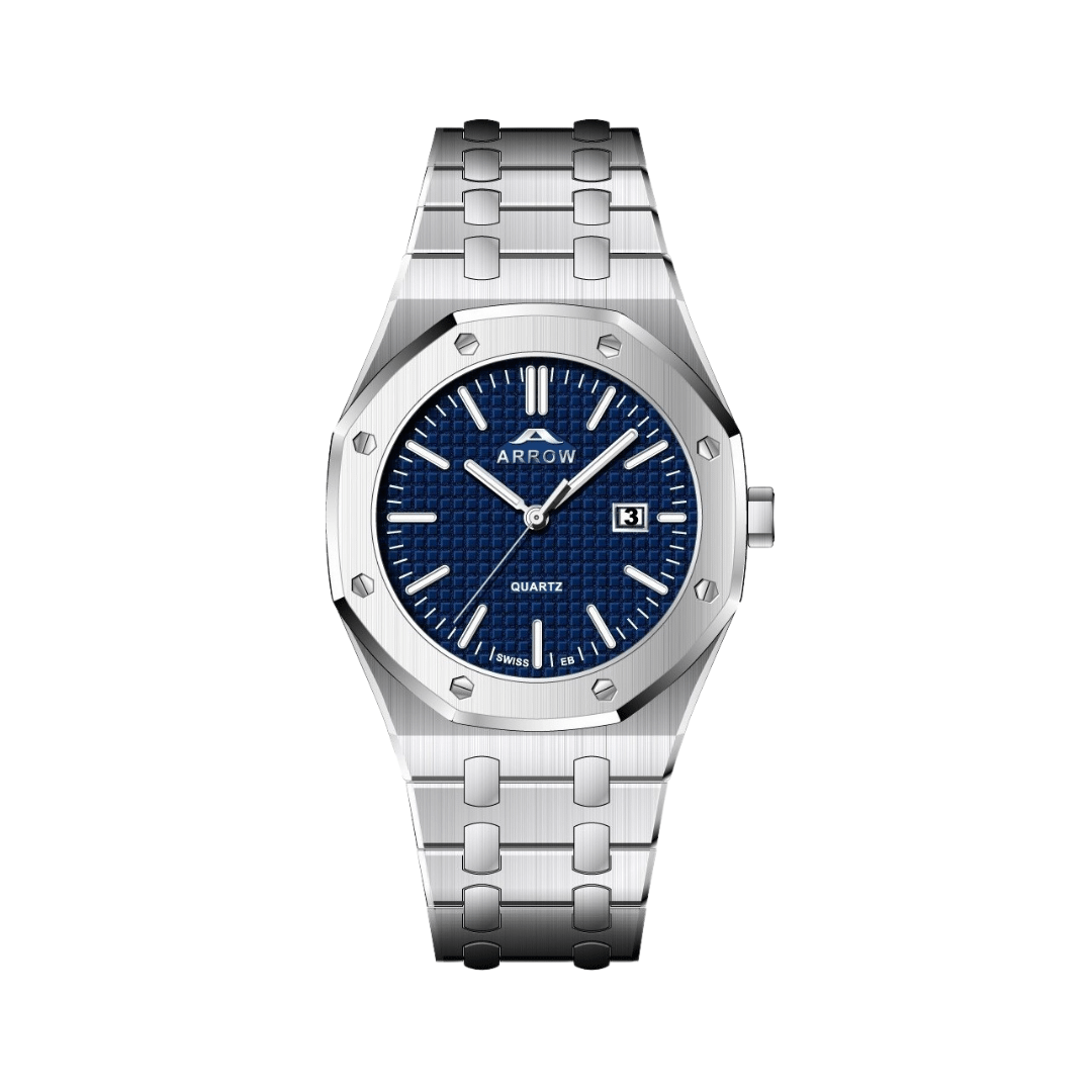 Arrow Luxury Watch For Men | Analog Display With Date | Stainless Steel Strap | With Color Variations (5907)-KYAMSTORE