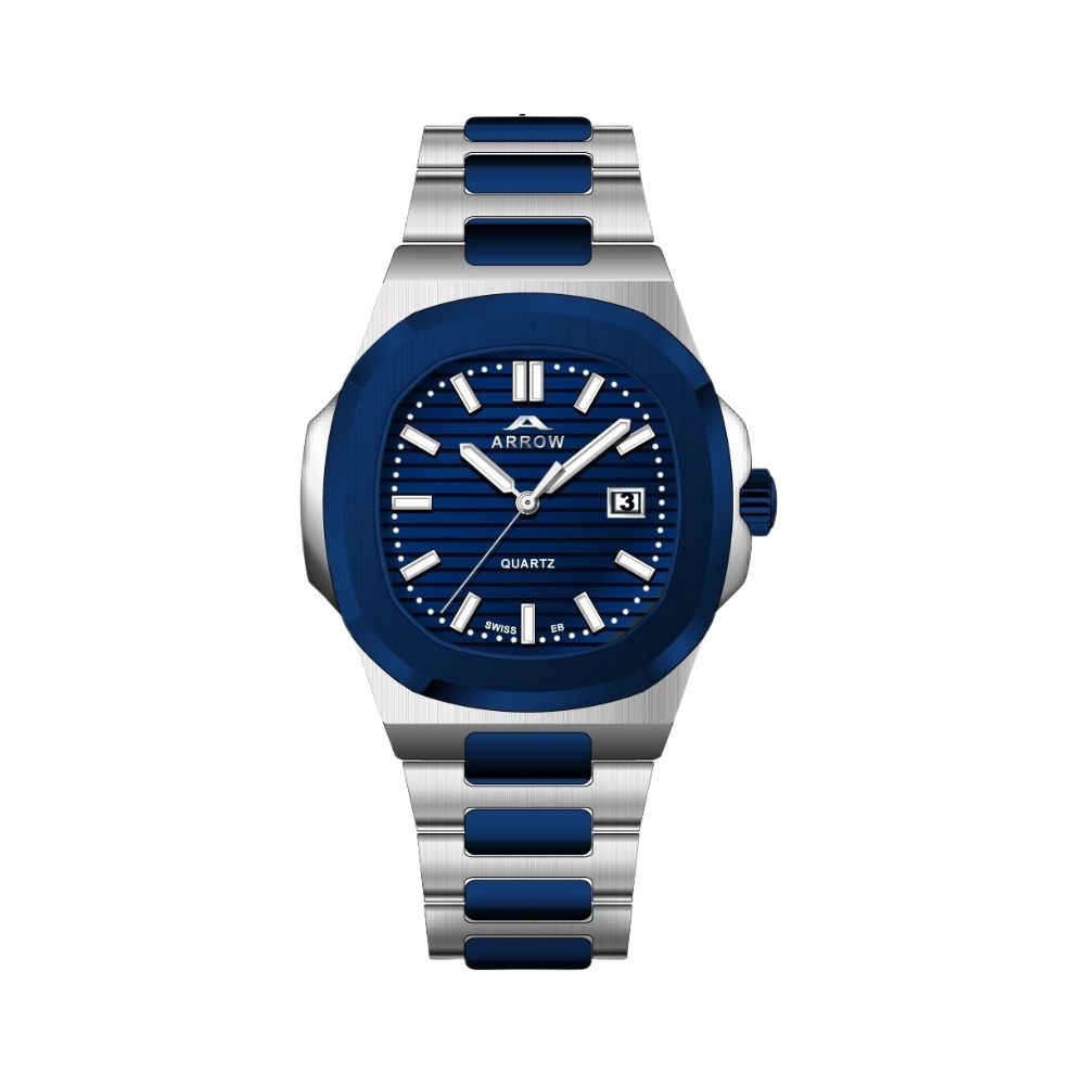 Arrow Luxury Watch For Men | Analog Display With Date | Stainless Steel Strap | With Color Variations (5904)-KYAMSTORE