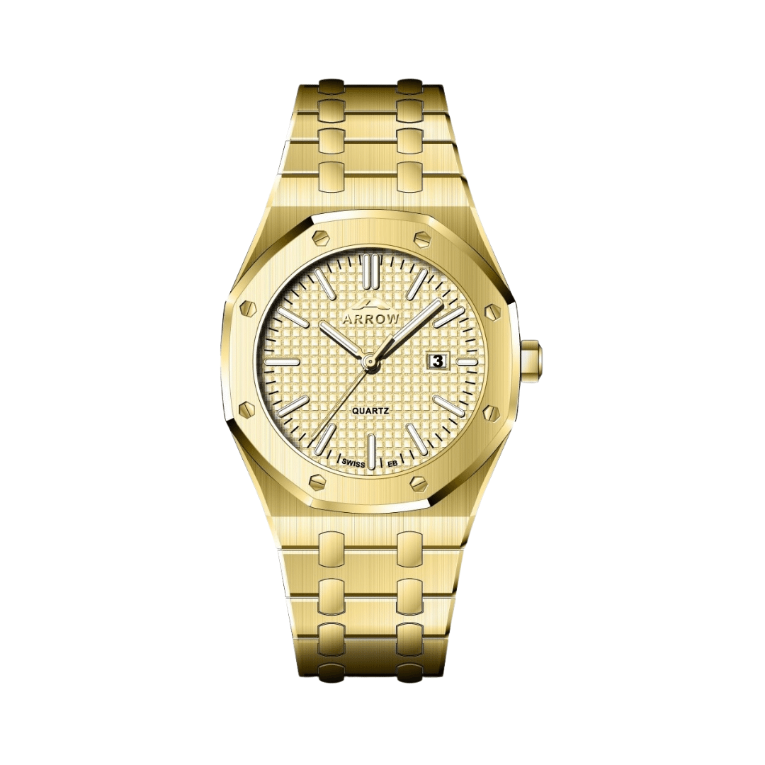 Arrow Luxury Watch For Men | Analog Display With Date | Stainless Steel Strap | With Color Variations (5907)-KYAMSTORE
