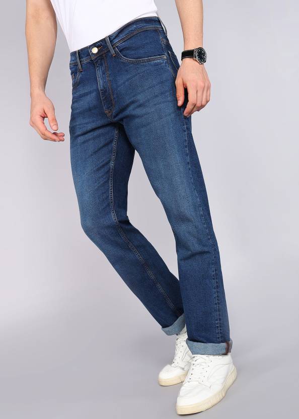 Men Regular Low Rise Blue Jeans-KYAMSTORE