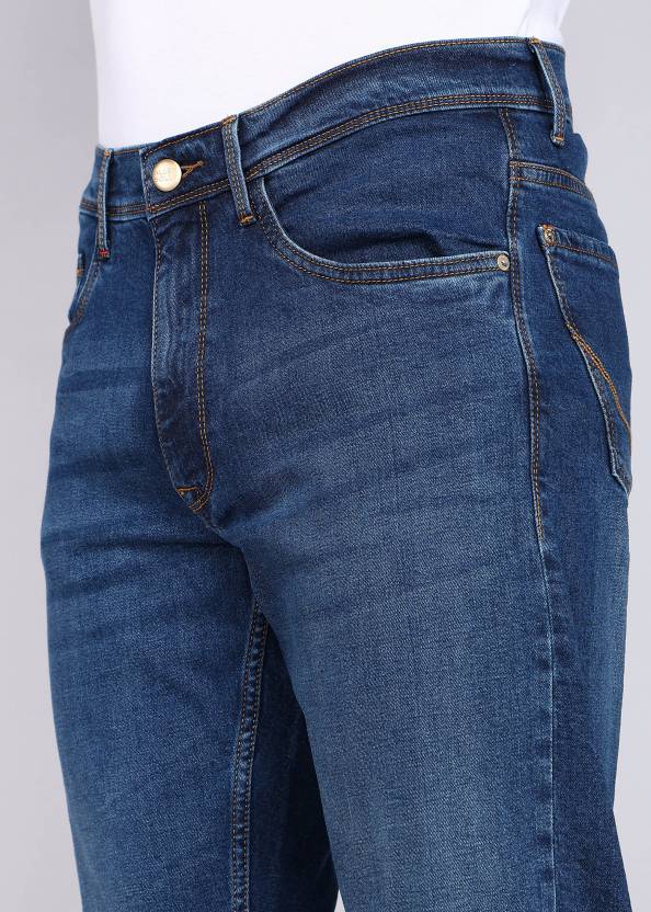 Men Regular Low Rise Blue Jeans-KYAMSTORE