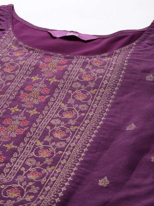 Floral Kurta with Trousers & With Dupatta-KYAMSTORE