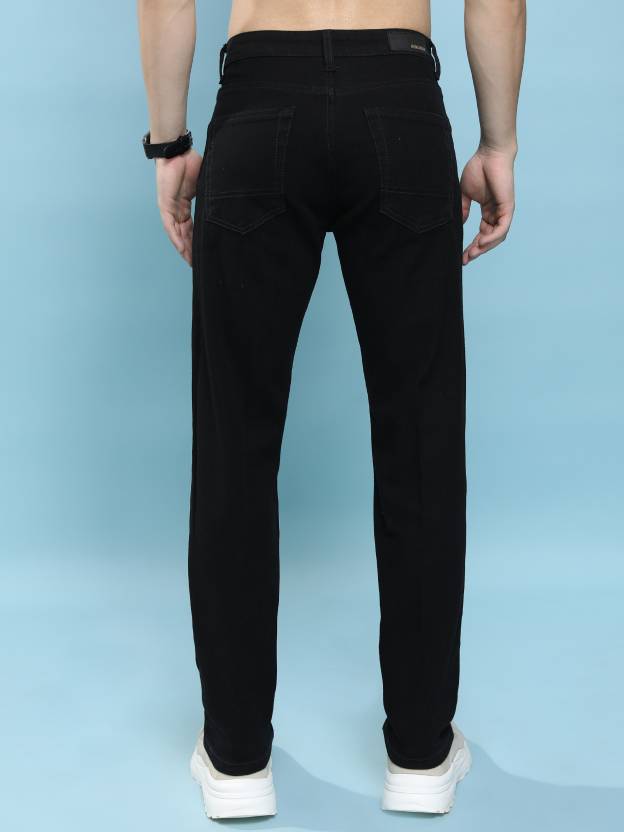 Men Regular Mid Rise Black Jeans-KYAMSTORE
