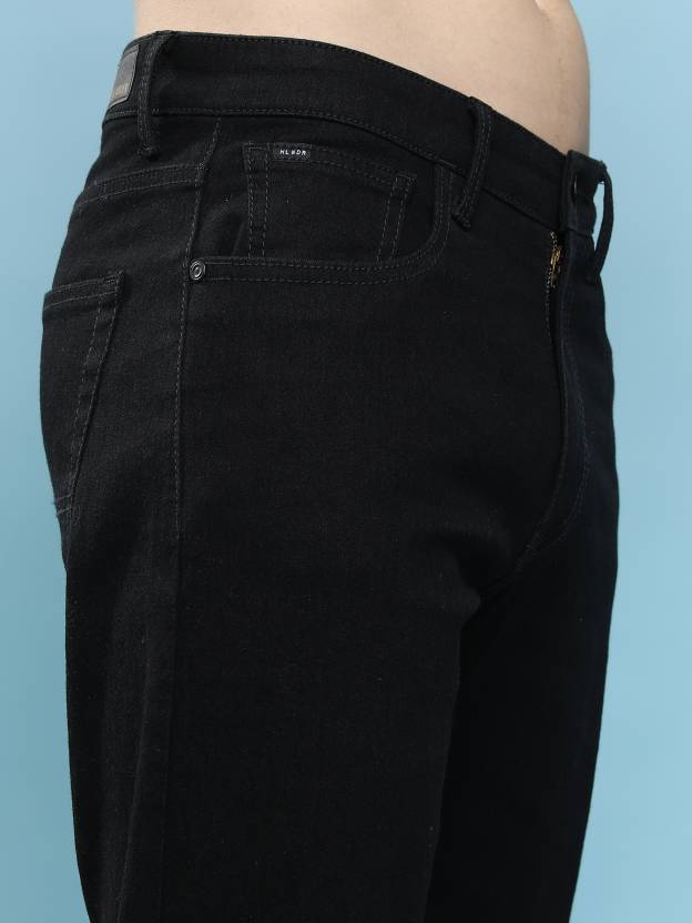 Men Regular Mid Rise Black Jeans-KYAMSTORE