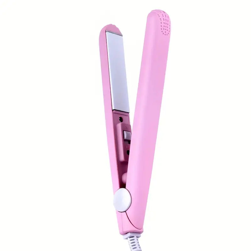 Portable Mini Hair Straightener with Pink Accents | Delivery: 2 to 6 business days | Limited stocks available | Hurry before Sold Out