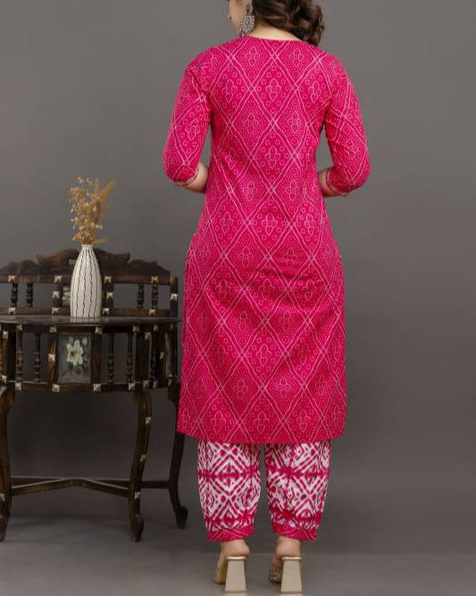 Women Pure Cotton Kurta Pant Dupatta Set-KYAMSTORE