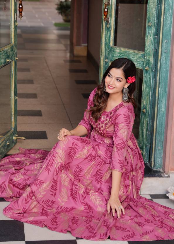 Women Gown Multicolor Dress-KYAMSTORE