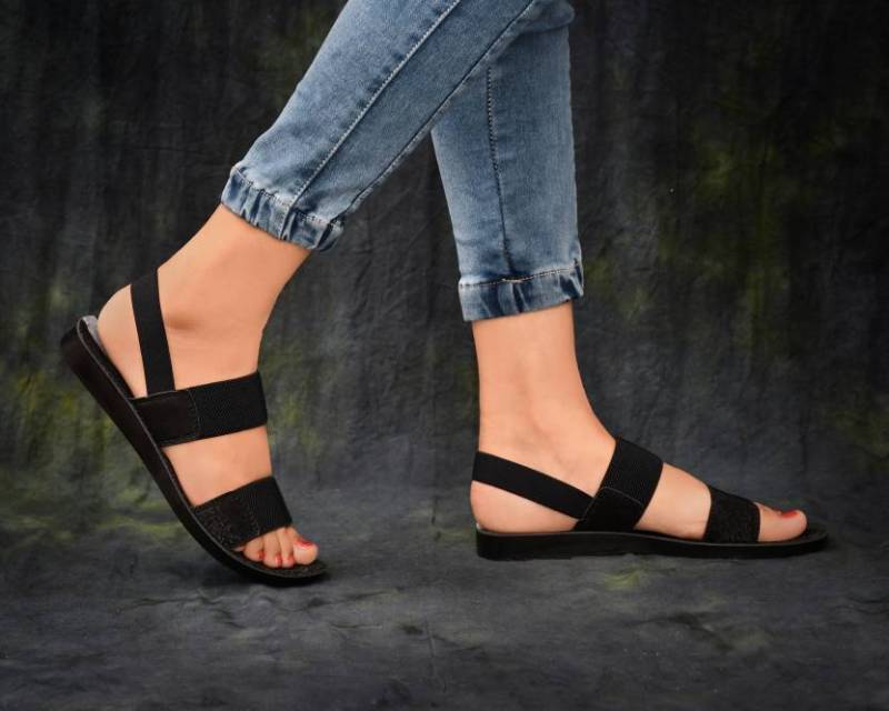 Women Flats Sandal | Black-KYAMSTORE