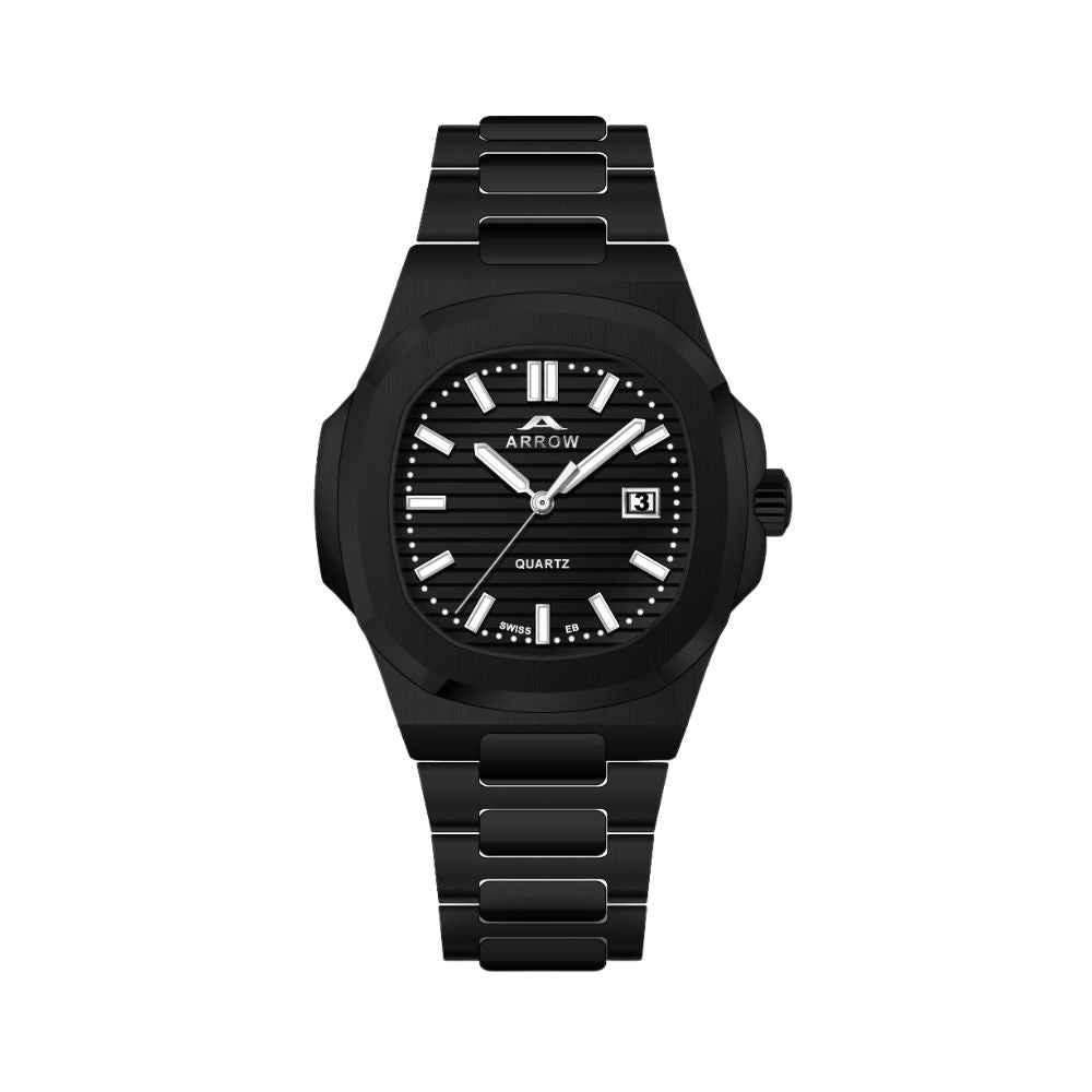 Arrow Luxury Watch For Men | Analog Display With Date | Stainless Steel Strap | With Color Variations (5904)-KYAMSTORE