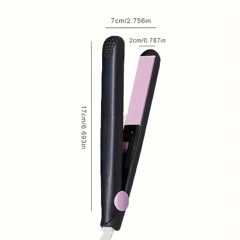 Portable Mini Hair Straightener with Pink Accents | Delivery: 2 to 6 business days | Limited stocks available | Hurry before Sold Out