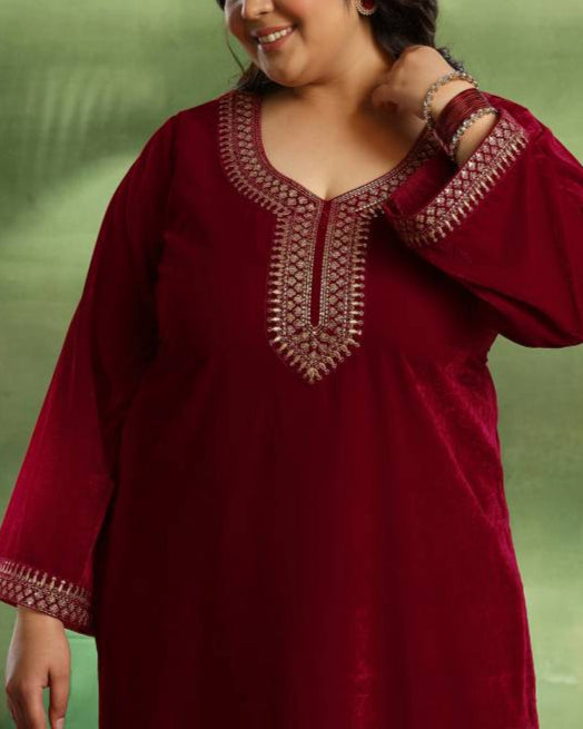 Women Silk Blend Kurta Palazzo Dupatta Set-KYAMSTORE