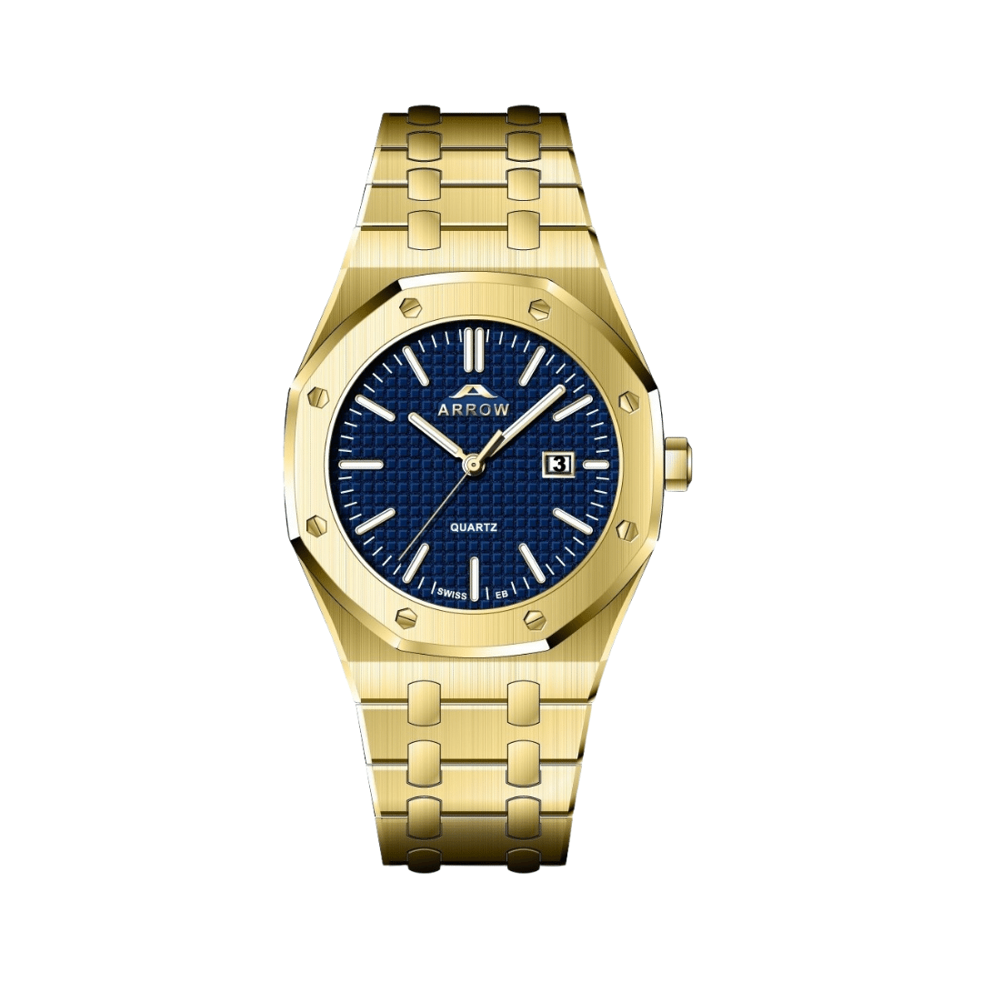 Arrow Luxury Watch For Men | Analog Display With Date | Stainless Steel Strap | With Color Variations (5907)-KYAMSTORE