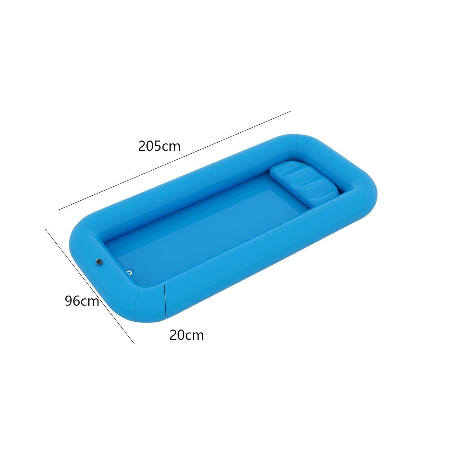 Inflatable Bathtub with Pillow PVC Shower Bathtub Easy to Drain for Home SPA
