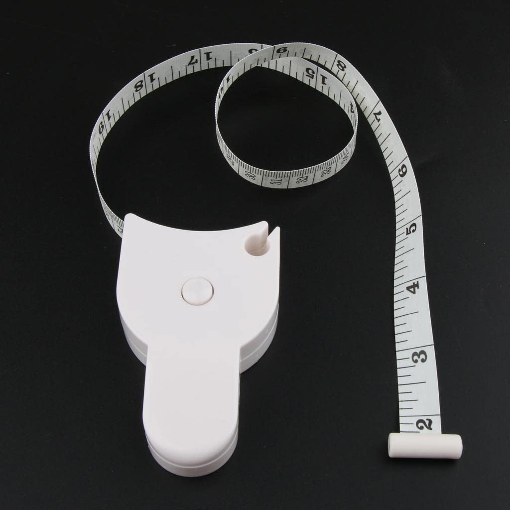 Body Tape Measure, Waist Tape Measure, Body Fat Measuring Tape White, 150CM Handle