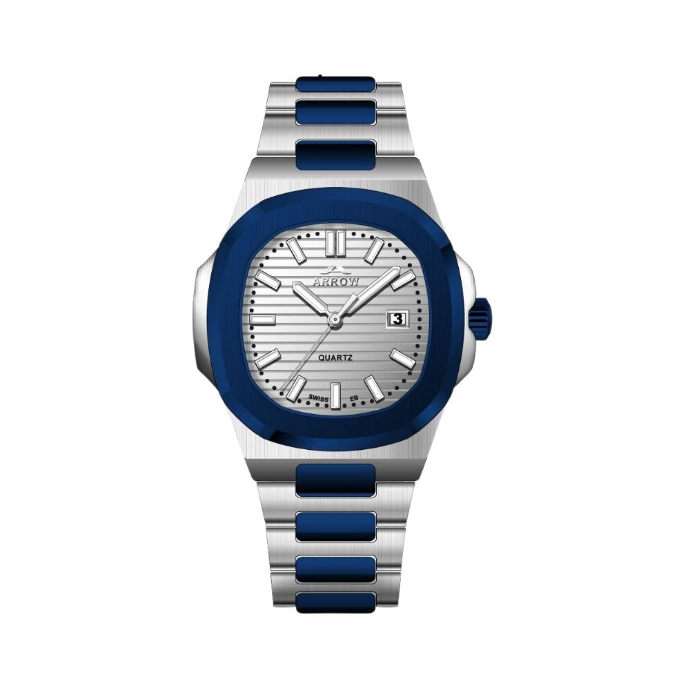 Arrow Luxury Watch For Men | Analog Display With Date | Stainless Steel Strap | With Color Variations (5904)-KYAMSTORE