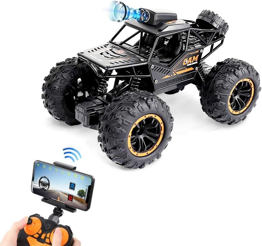 Remote Control Car with Camera, High Speed Alloy Off Road Truck for Kids