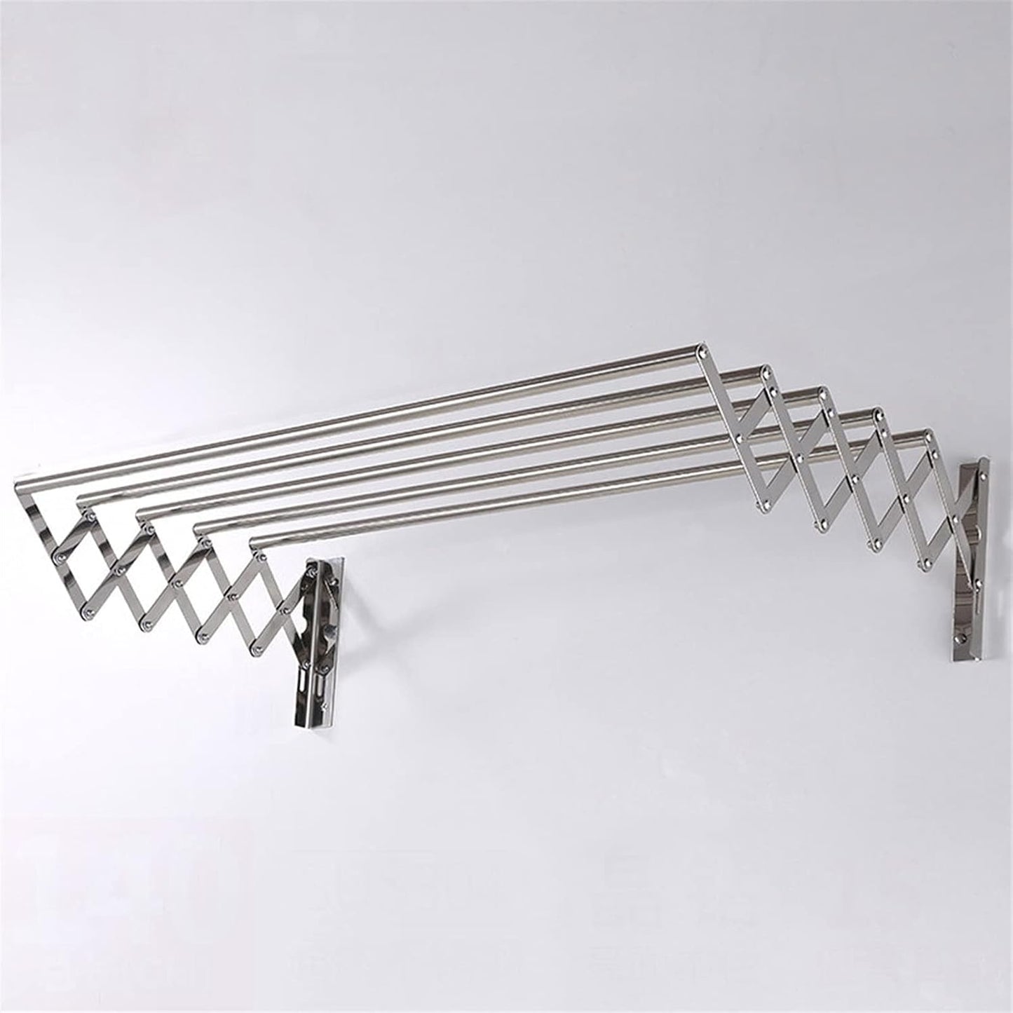 Clothes Airer Towel Rack Folding Retractable Wall Mounted