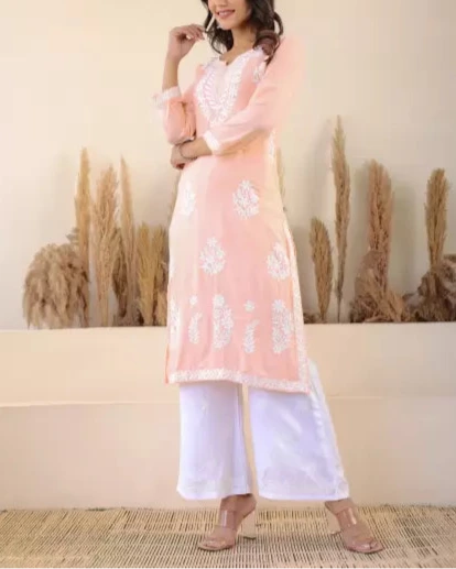 Women Cotton Rayon Kurti Palazzo Set (Colors Variants)-KYAMSTORE