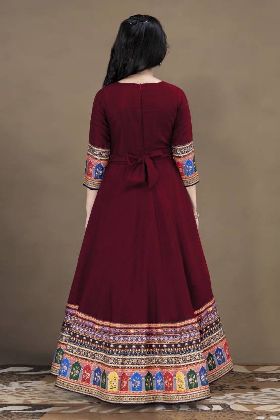 Girls Maxi / Full Length Festive / Wedding Dress for Kids-KYAMSTORE
