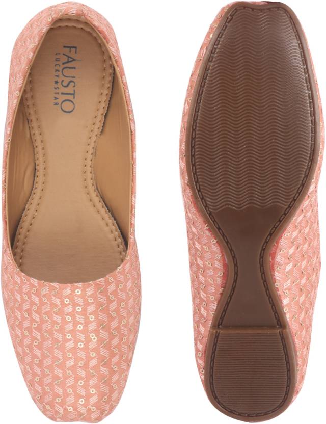 Embroidery Sequin Ethnic Slip On Juttis for Women-KYAMSTORE