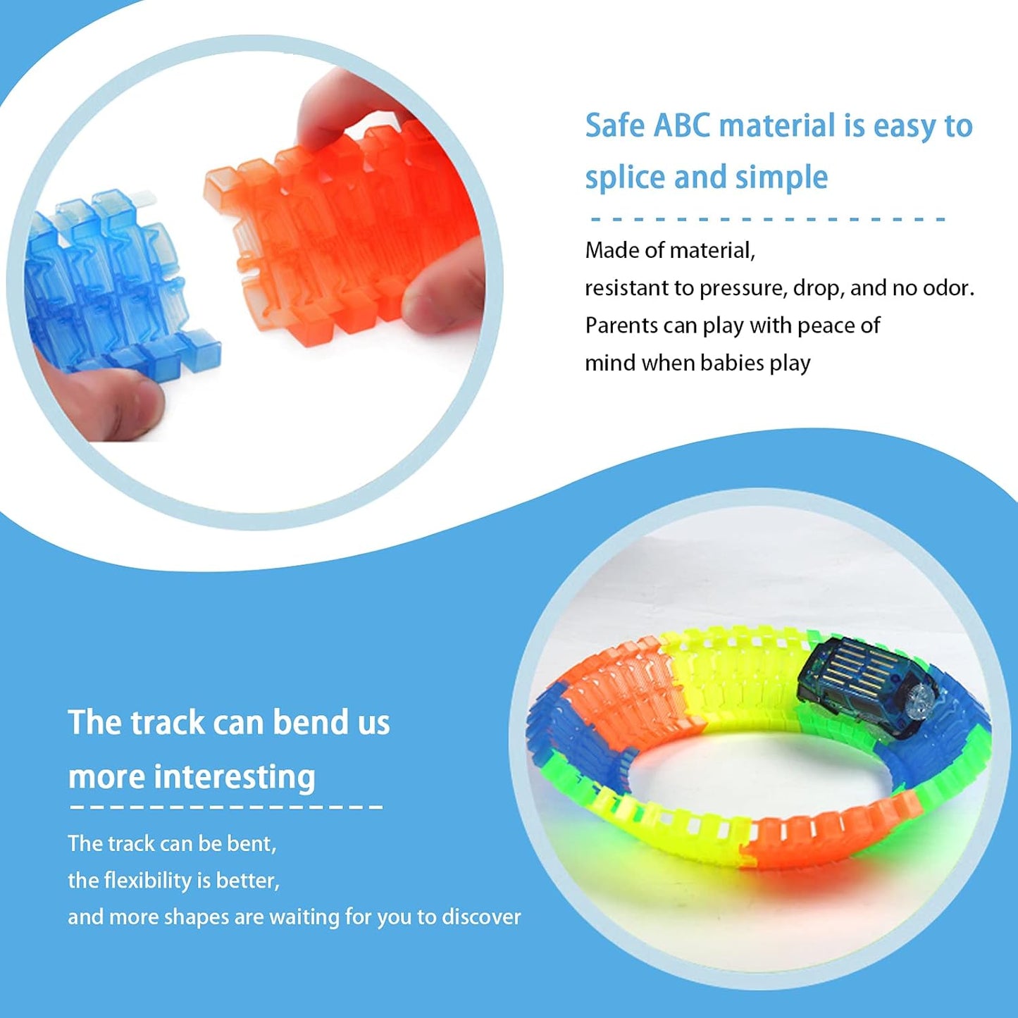 Glow Race Tracks Toy with 2 LED Light Race Cars | Limited stocks available