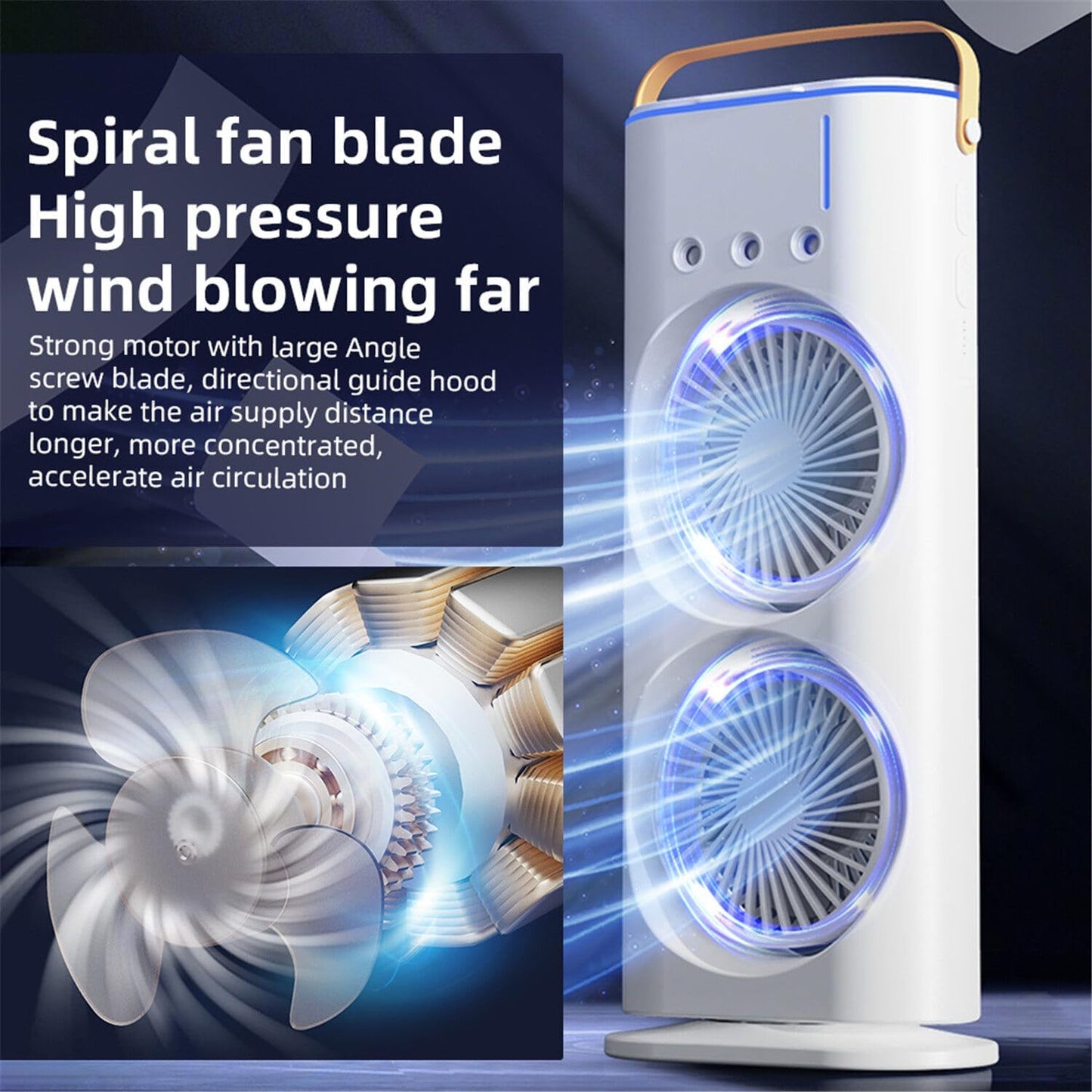 Double head tower fan with control humidifier | Delivery: 2 to 3 business days | Limited stocks available