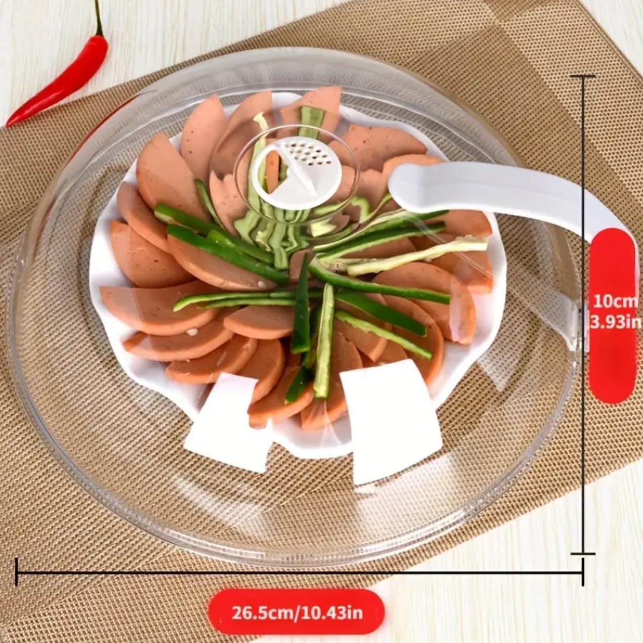 Microwave Oven Splash-proof Oilproof Cover with steam vent