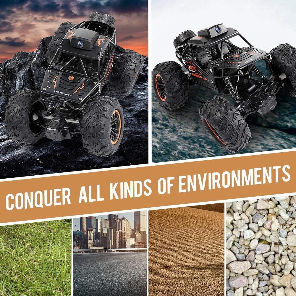 Remote Control Car with Camera, High Speed Alloy Off Road Truck for Kids
