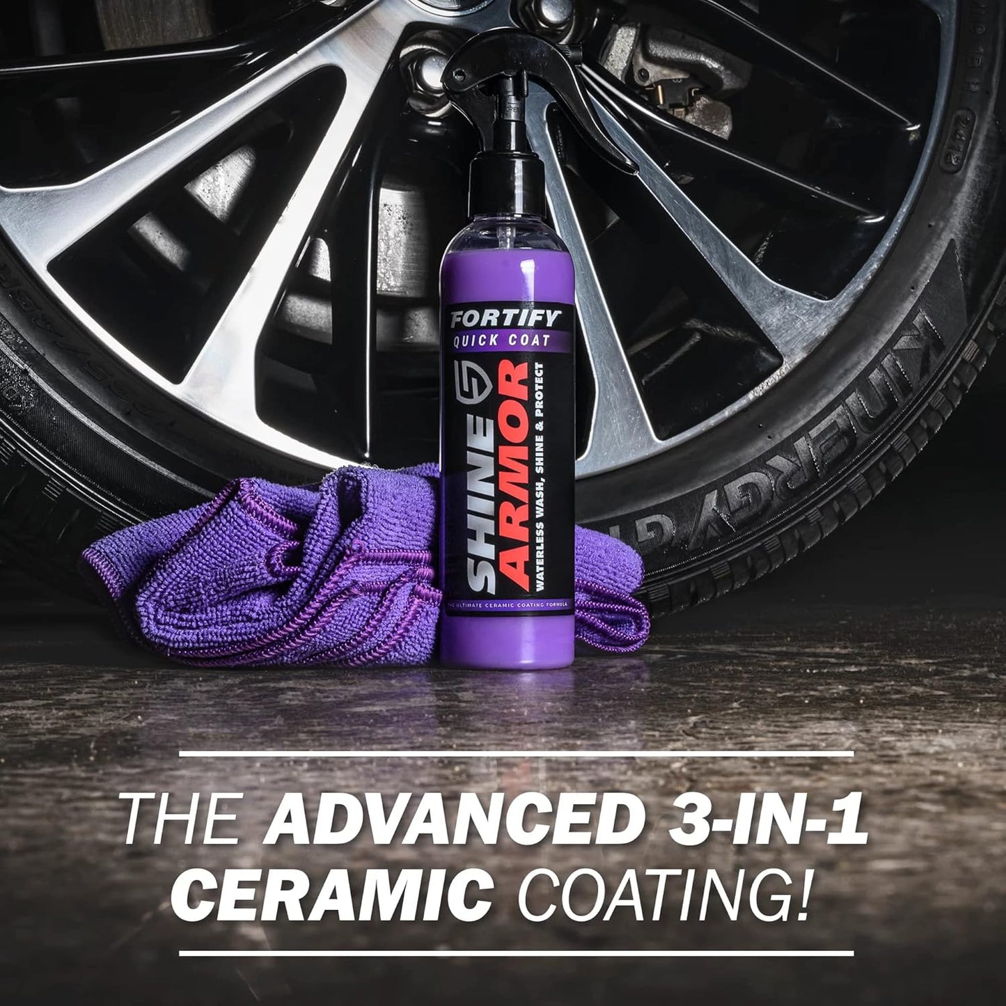Ceramic Coating Fortify Quick Coat Car Wax Polish Spray Waterless Wash & Wax Hydrophobic Top Coat Polish & Polymer Paint