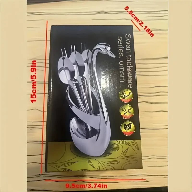 Swan-Shaped Stainless Steel Cutlery Set with Fork & Spoon | Delivery: 5 to 10 business days | Limited stocks available | Hurry before Sold Out