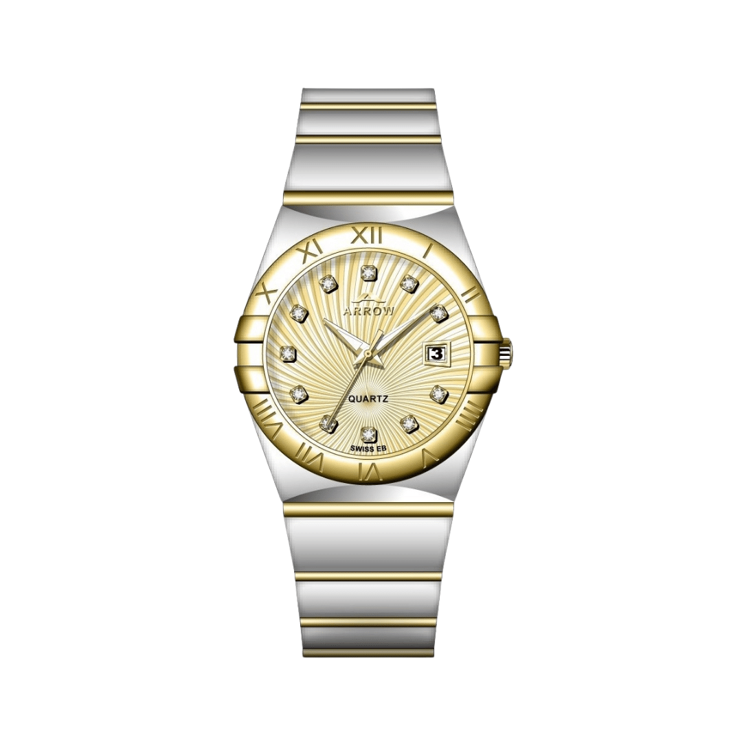 Arrow Luxury Men’s Analog Display With Date | Stainless Steel Strap | With Color Variations (5908)-KYAMSTORE