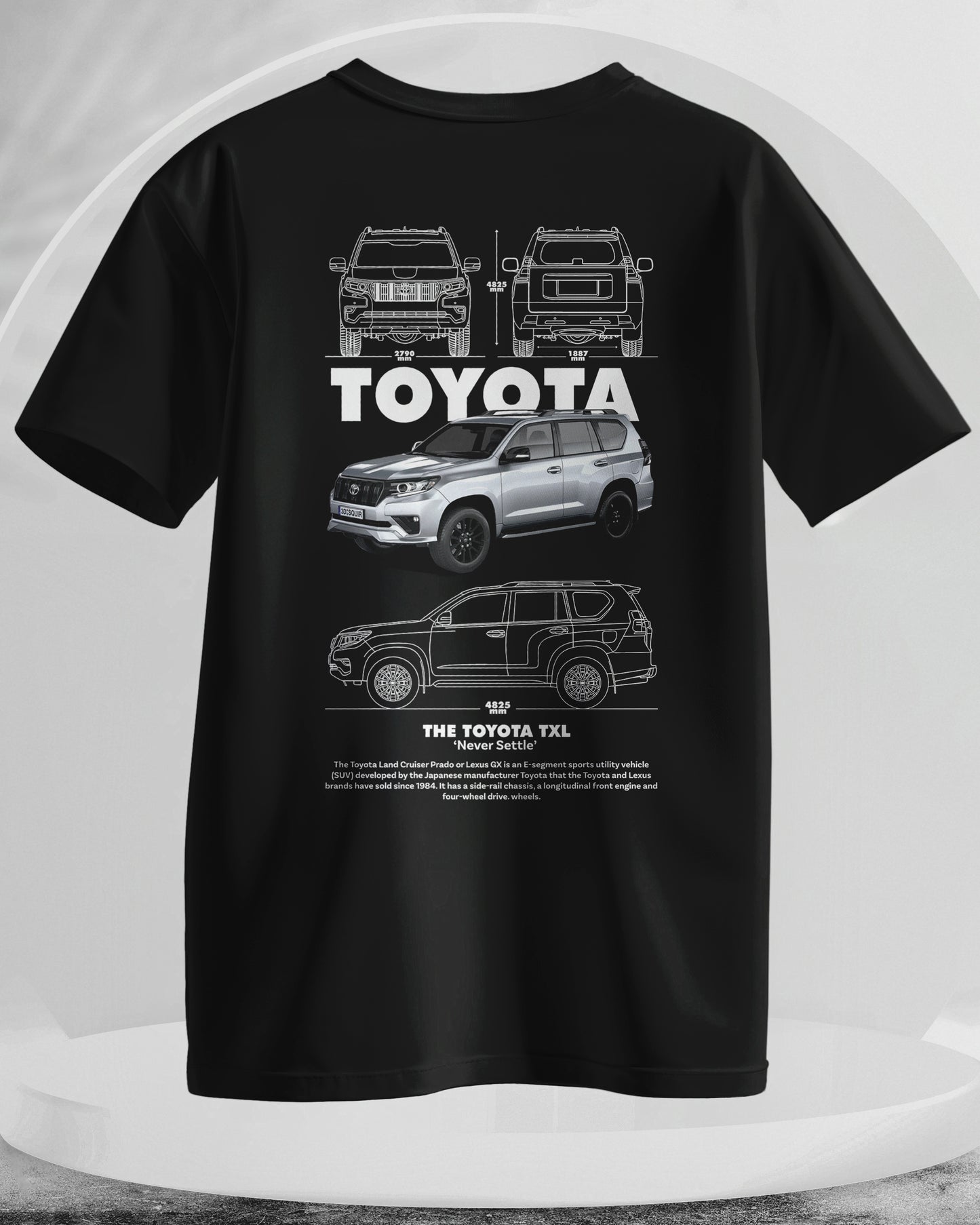 Toyota TXL - Men Stylish Back Printed T-Shirts – (Regular)