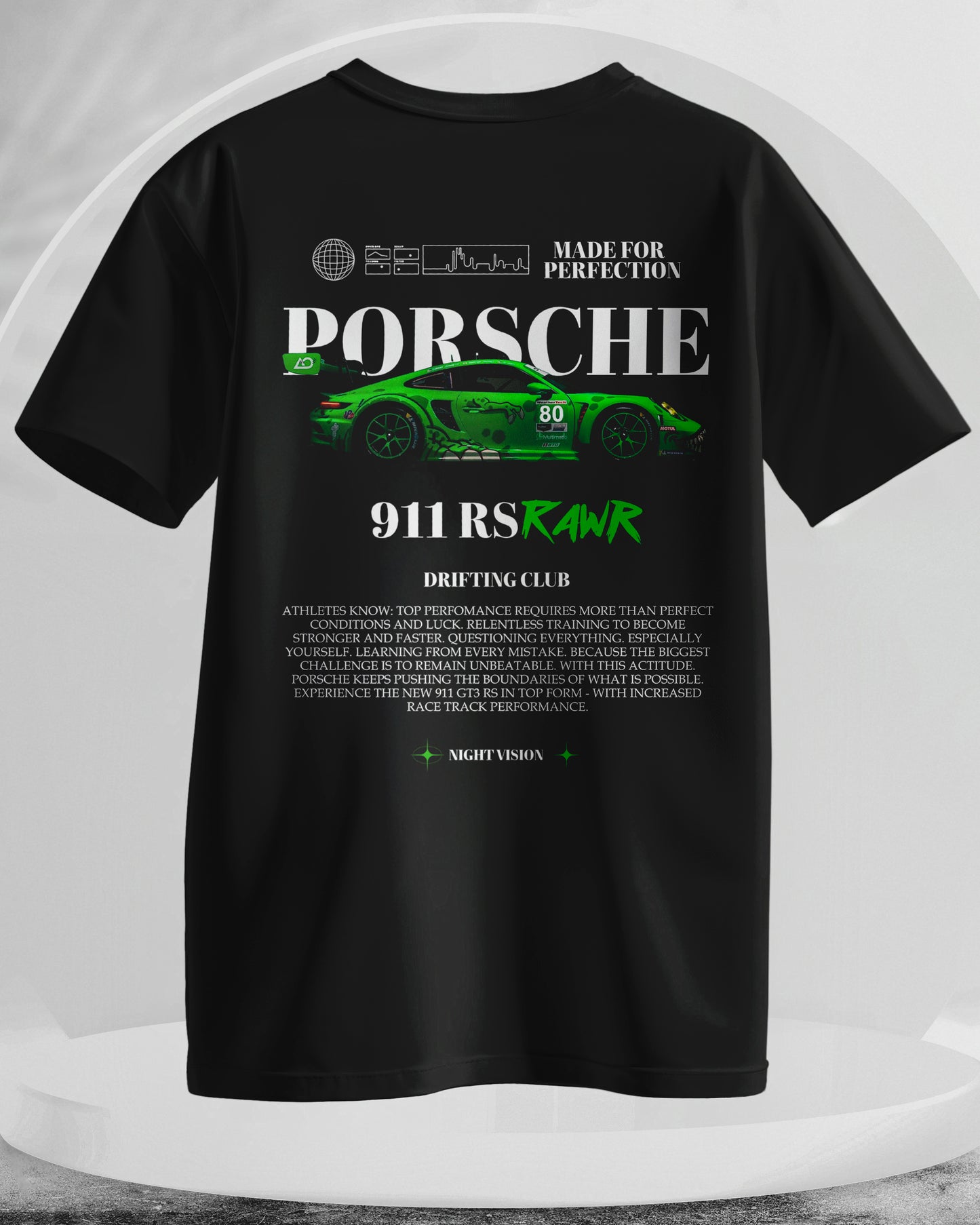 Porsche 911RS - Men Stylish Back Printed T-Shirts – (Regular)