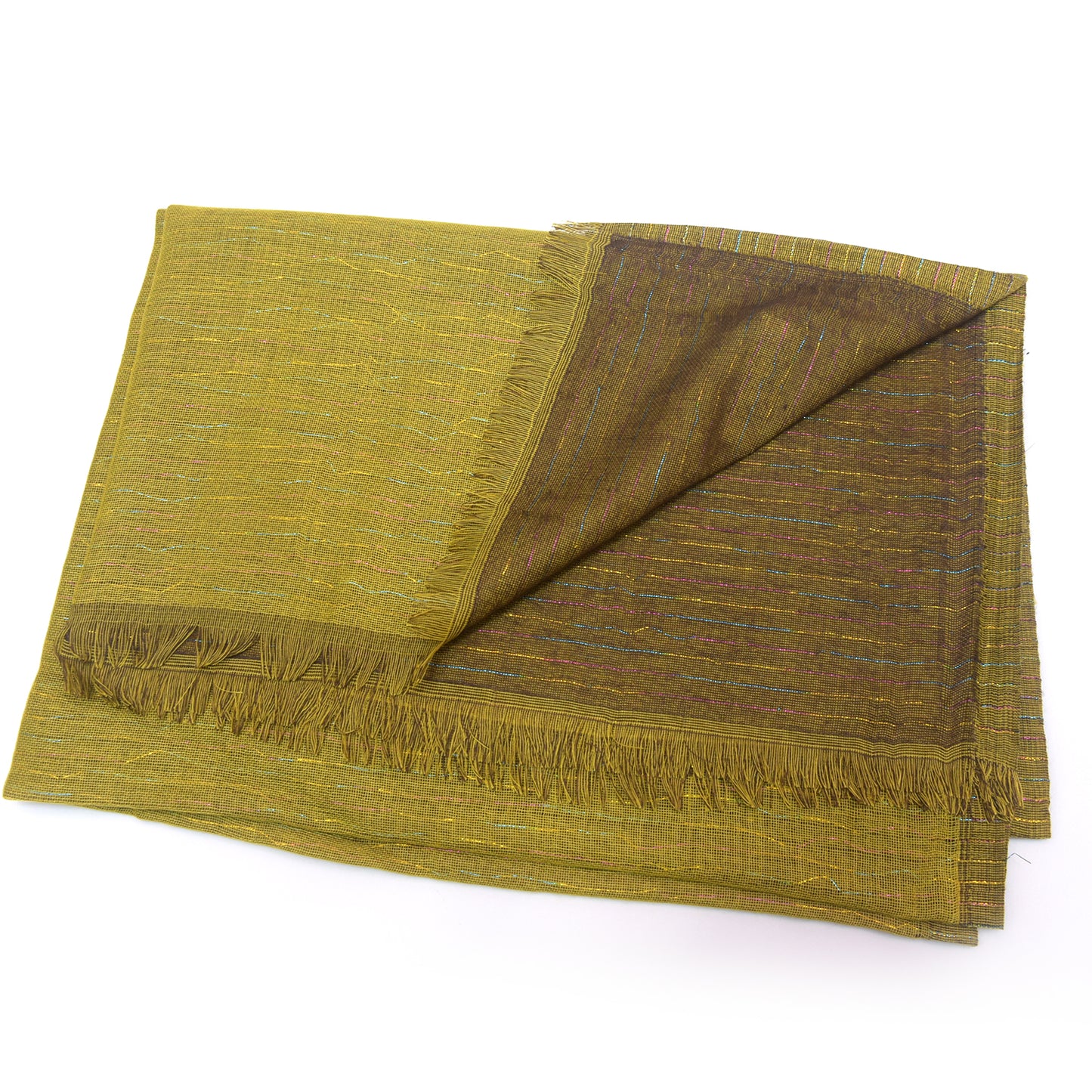 Premium Cotton Shawl with Shinning Tread Lines-KYAMSTORE