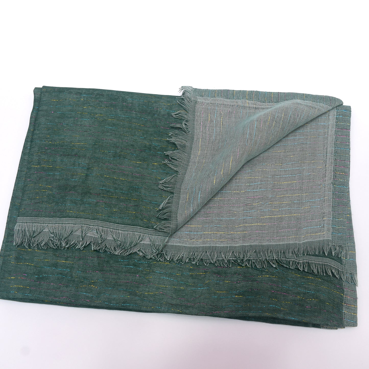 Premium Cotton Shawl with Shinning Tread Lines-KYAMSTORE