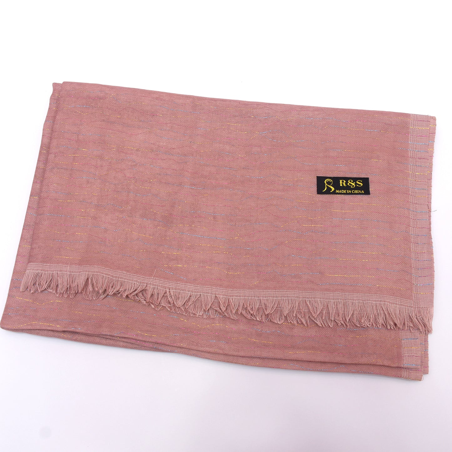 Premium Cotton Shawl with Shinning Tread Lines-KYAMSTORE